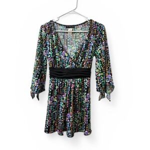 Y2K Volume One Multi Color Tunic Shirt Size Large